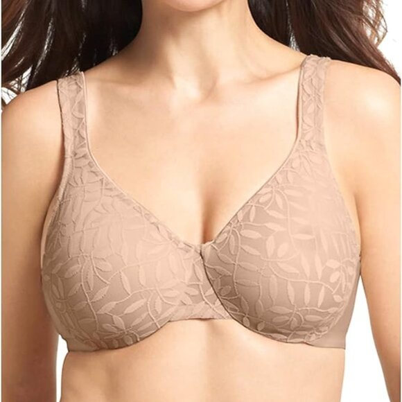 **Olga** Women's Sheer Leaves Minimizer Bra NWOT 38C - Picture 1 of 4